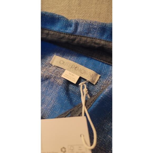 Outerknown JASPE TRANSITIONAL FLANNELCerulean Rockypoint Plaid Sz Medium $138 - Picture 5 of 6